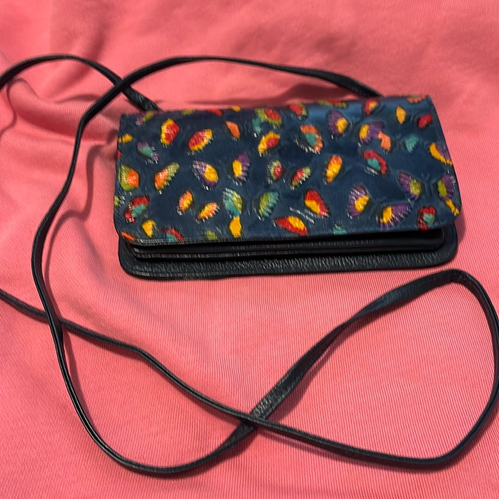 Hand Painted Wallet On A String New No Tags - image 1